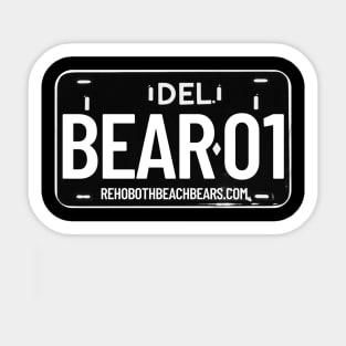 REHOBOTH BEACH DELAWARE BLACK BEAR TAG Sticker